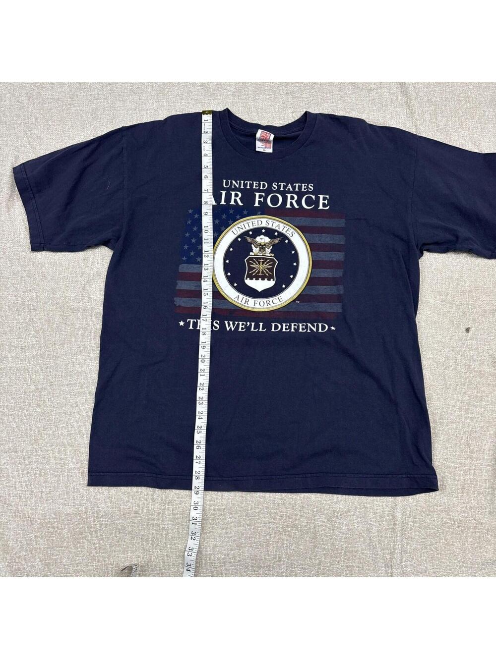 Vintage Y2K USAF United States Air Force T Shirt Made In USA Bayside XL